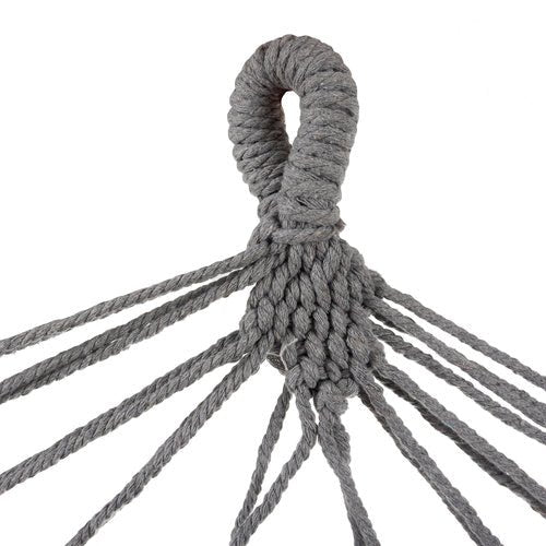XXL Doppel - Gartenhängematte mit Spreizstab – 250kg Belastbar, Grau - Easy2sell - Deluxe