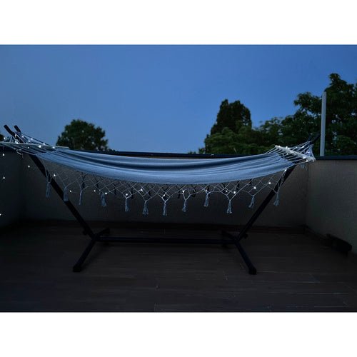 XXL Doppel - Gartenhängematte mit Spreizstab – 250kg Belastbar, Grau - Easy2sell - Deluxe