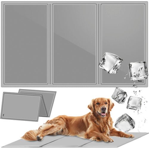 XXL Kühlmatte für Tiere, faltbar, angenehme Ruhe, grau - Easy2sell - Deluxe