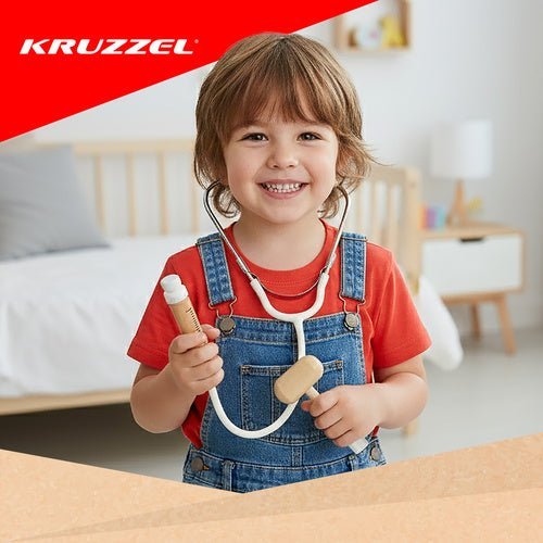 Zahnarztset für Kinder – 24 - teiliges Holzspielzeug mit Arzttasche - Easy2sell - Deluxe