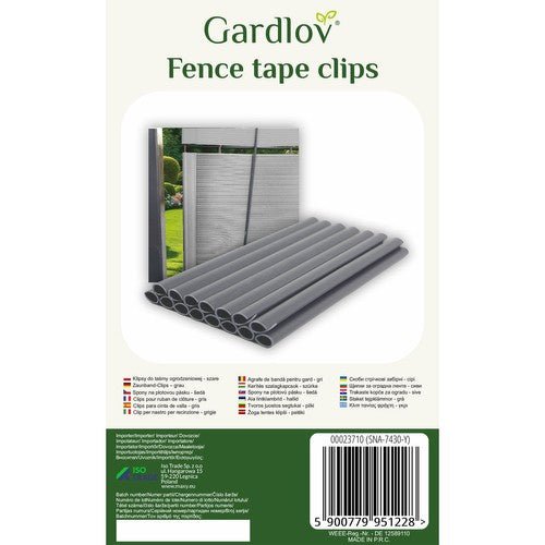 Zaunbandclips Befestigungsclips für Sichtschutzstreifen Grau PVC 20er Set - Easy2sell - Deluxe