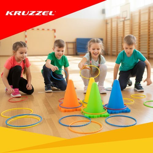 Zielwurf - Geschicklichkeitsspiel 3 - in - 1 Set mit Kegeln, Ringen und Bällen - Easy2sell - Deluxe
